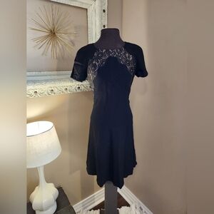Elegant Black Rebecca Taylor Dress Size 2